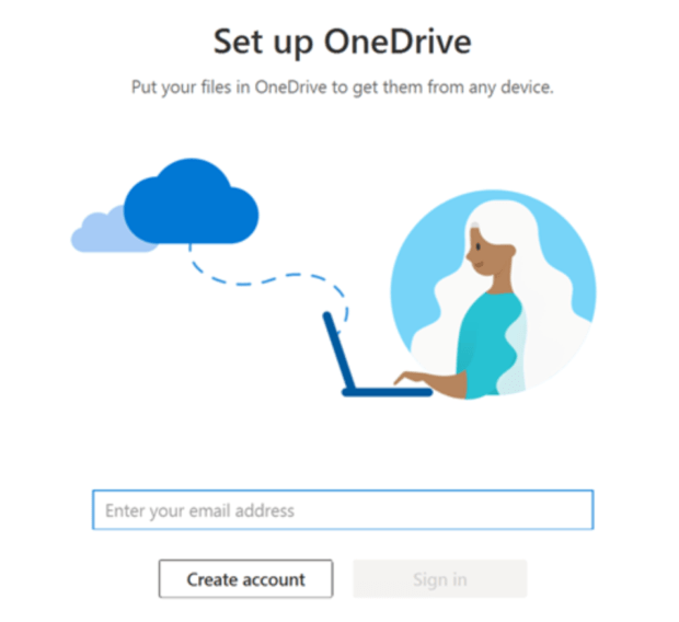 set up onedrive