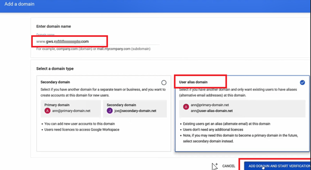Creating external routing subdomain in Google Workspace