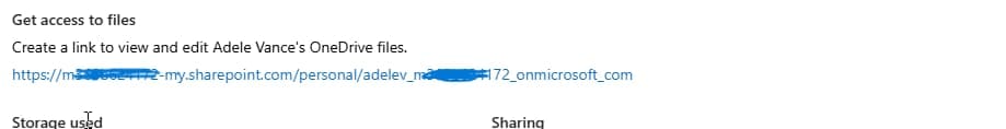 Granting a manager access to the departing user's OneDrive files