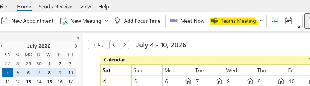 Teams Meeting Add-in showing in Outlook add-ins list